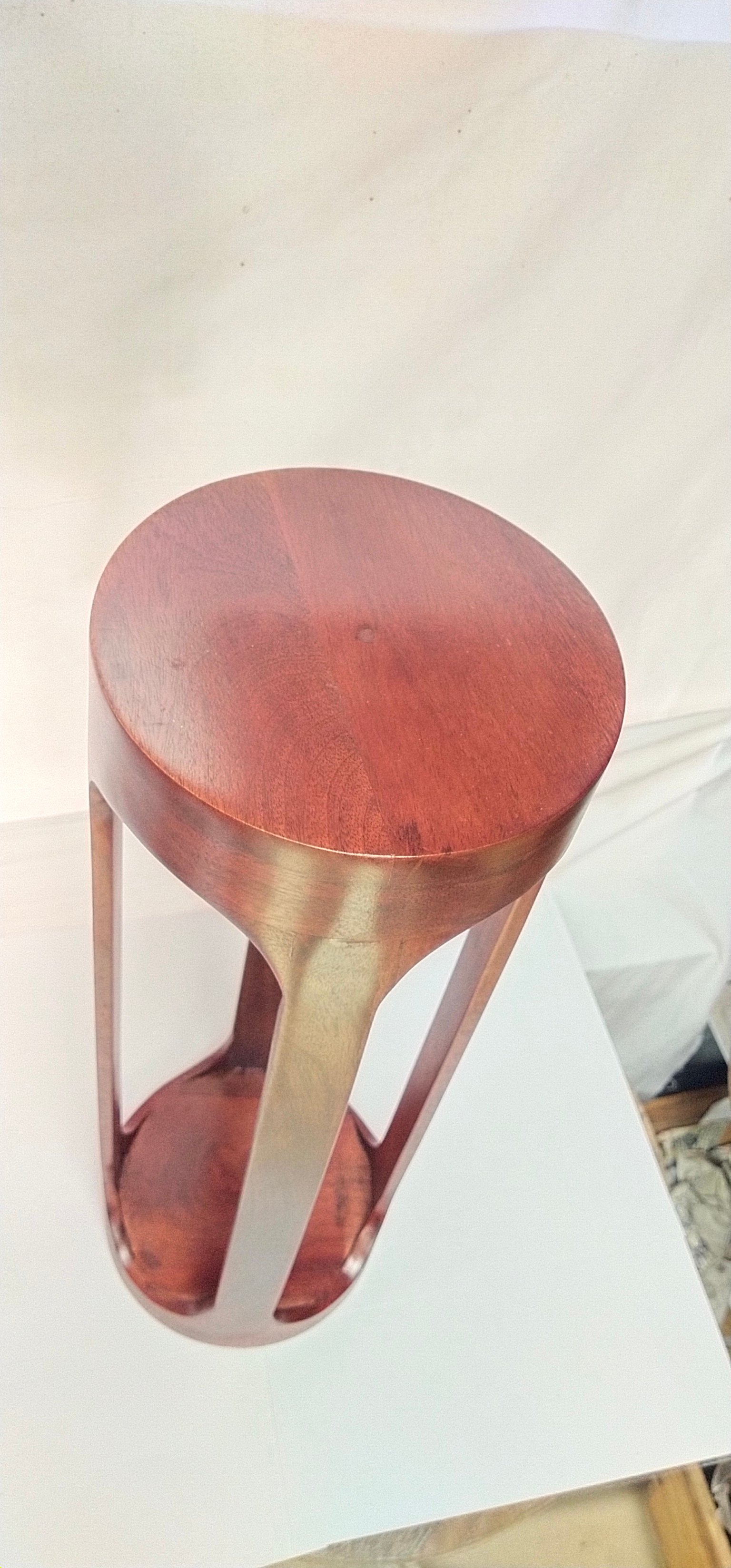 Wooden Round Side Table gallery image